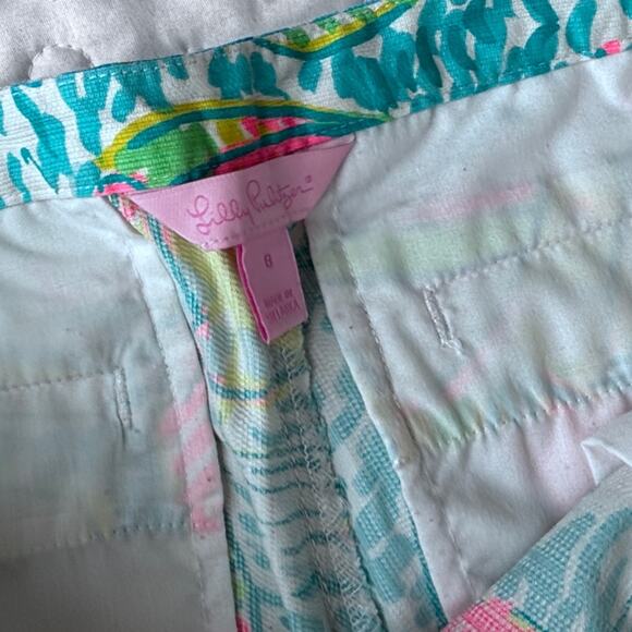 LILLY PULITZER Adie Short You Gotta Regatta Resort Beach Summer Sail Boat Size 8 - Picture 3 of 7